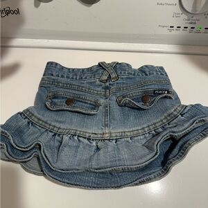 Vintage The Children’s Place Blue Denim Skirt with Ruffle Hem little girls